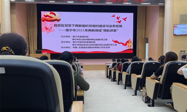 k8凯发一触即发能源集团党支部组织集团党员参加2021年南宁市两新领域“领航讲堂”培训